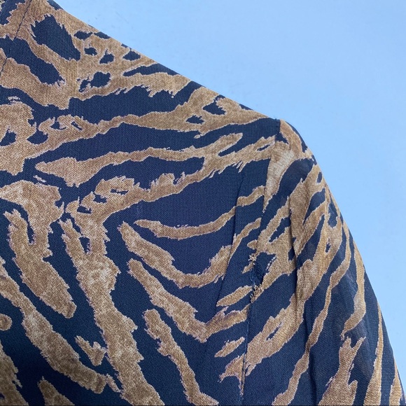 NEW Ganni Tiger Printed Georgette Mini Dress - Picture 3 of 12